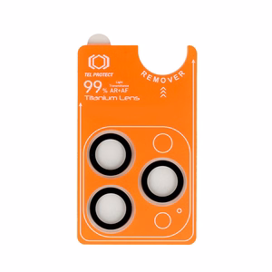 Tel Protect Titanium Lens 99% AR skaidrūs grūdinti apsauginiai stiklai Apple iPhone 18 Pro / 18 Pro Max kameros lęšiams (3 vnt.)