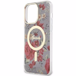 Guess GUHMP14XHCFWSA iPhone 14 Pro Max 6.7" green/khaki hardcase Flower MagSafe