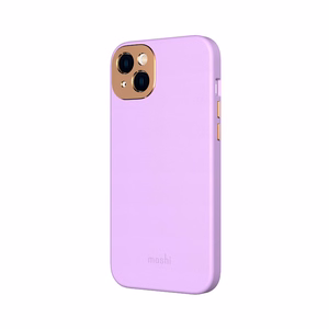 Moshi Napa dėklas, skirtas iPhone 14 Plus, suderinamas su MagSafe, veganiškos odos, „Lavender Purple“ spalvos