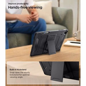 Spigen Tough Armor Pro  Samsung Galaxy Tab S12+ 12.6" dėklas, juodas