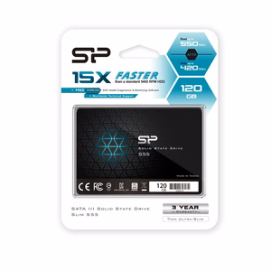 Silicon Power Slim S55 2,5" 120GB Serial ATA III TLC SSD diskas