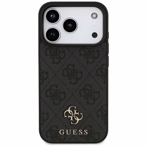 Guess 4G Small Classic Logo MagSafe dėklas iPhone 18 Pro / 17 Pro – juodas