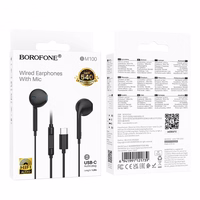Borofone ausinės BM100 Fuente su mikrofonu Type C (DAC) juodos