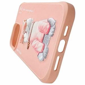 Nimmy Akiniai Kietas Katinas dėklas telefonui iPhone 15 Pro - rožinis