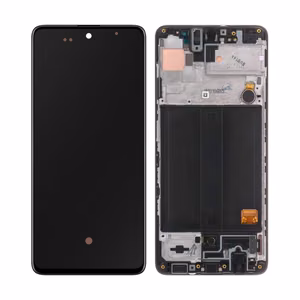 Оригинальный дисплей Samsung A51 (A515) с сенсорной панелью и рамкой, Black (сервисная упаковка)