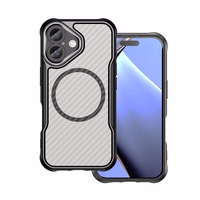 Defender Carbon Mag dėklas for iPhone 17 6,3" juodas