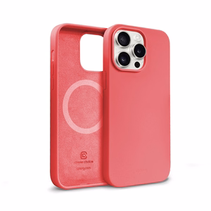 Crong Color Cover Magnetic MagSafe dėklas, skirtas iPhone 15 Pro Max, rožinis