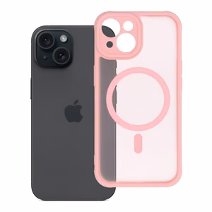 Itin matinis MAG COVER dėklas telefonui su MagSafe skirtas IPHONE 15 – šviesiai rožinis