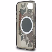 Guess IML Flowers Magnetinis dėklas telefonui iPhone 16e - juodas