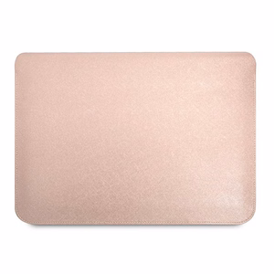 Guess Saffiano Triangle Logo dėklas 16" nešiojamam kompiuteriui - rožinis
