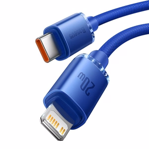 USB laidas Baseus Crystal Shine mBlue Type-C / Lightning 200cm (iki 20W)
