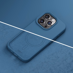 Etteri Silicone Mag case for iPhone 15 Pro Max 6,7" dark blue