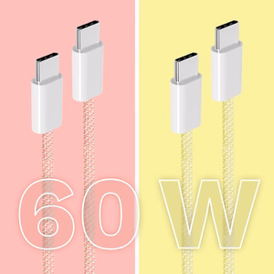 Krüger&Matz Basic USB-C–USB-C laidas, 60 W, 1 m, rožinis