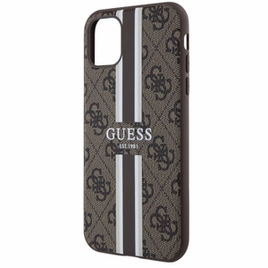 Guess GUHMN61P4RPSW iPhone 11 / Xr коричневый/коричневый hardcase 4G Printed Stripes MagSafe