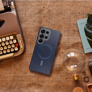 Dangtelis skirtas Samsung A37 Gentleman Mag Cover suderinamas su MagSafe tamsiai mėlynas