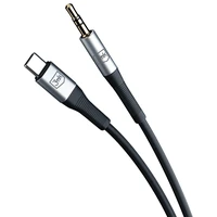 Audio kabelis 3mk USB-C to 3,5mm 1.0m juodas