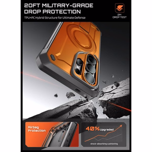 "Supcase Unicorn Beetle Pro Mag MagSafe" 2 komplektų dėklas "Samsung Galaxy S26 Ultra" - juodas ir oranžinis