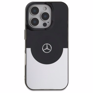 Mercedes dvigubo sluoksnio dviejų spalvų Magnetinis dėklas iPhone 16 Pro Max telefonui - sidabrinis