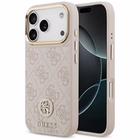 Guess 4G Strass Logo magnetinis dėklas telefonui iPhone 17 Pro - rožinis