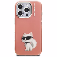 Karl Lagerfeld IML Aquarelle Choupette & Logo iPhone 16 Pro deklas - rozinis