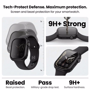 Tech-Protect Defense Black & Clear 2-Pack Case for Apple Watch 42 mm