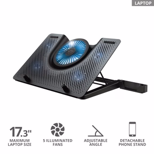 Trust GXT 1125 Quno nešiojamojo kompiuterio stovas juodas 43.2 cm (17")