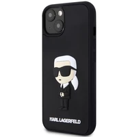 KARL LAGERFELD KLHCP14S3DRKINK IPHONE 14/15/13 6.1 "JUODAS / JUODAS HARDCASE RUBBER IKONIK 3D