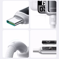 USB kabelis Joyroom S-A55 USB-A to USB-C 66W 1.2m baltas