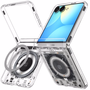 Spigen Ultra Hybrid Pro MagSafe dėklas, skirtas Samsung Galaxy Z Flip 8 Neo One, pilkas ir juodas
