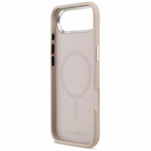 Karl Lagerfeld Karl & Choupette Pins Magnetinis dėklas telefonui iPhone Air - rožinis