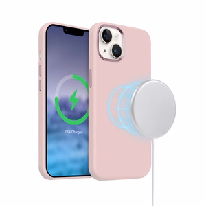 Crong Color Cover LUX Magnetic dėklas, skirtas iPhone 15 Plus, suderinamas su MagSafe, rožinis