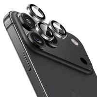 Benks Grūdintas stiklas Glass Warrior metalinis objektyvo apsauginis stiklas kamerai Iphone 17 Pro/17 Pro Max (lęšio 3 vnt.) juodas