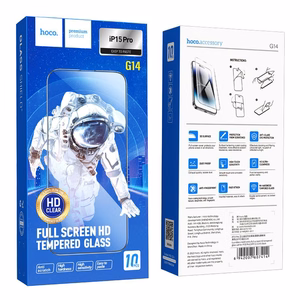 HOCO Apsauginis stiklas HD 5D Guardian shield (rinkinys 10-in-1) skirtas iPhone 15 Pro (juodas) (G14)
