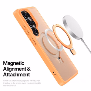 Dėklas Dux Ducis Yind Magnetic Stand Samsung S948 S26 Ultra oranžinis