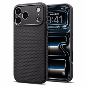 Spigen Liquid Air dėklas, skirtas iPhone 18 Pro Max / 17 Pro Max – spalva: matinė juoda