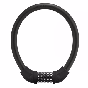 Rockbros RKS870-BK dviračio spyna su kodu ir 85 cm plieniniu trosu – juoda