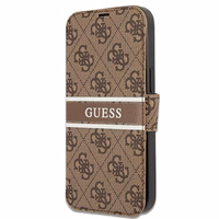 Guess GUBKP13L4GDBR iPhone 13 Pro / 13 6.1" rudas/rudas knyginis dėklas 4G Stripe