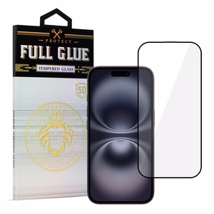 Apsauginis stiklas KIEKVIENAS Pilnas Klijai 5D IPHONE 16 JUODAS