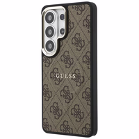GUESS dėklas for SAMSUNG S26 Ultra GUHMS26LP4MSEGCW (4G Embossed Ring MagSafe) rudas
