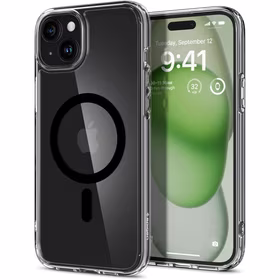 Spigen Ultra Hybrid Magnetinis dėklas telefonui su MagSafe iPhone 15 Plus - juodas