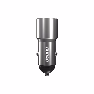 Dudao automobilinis įkroviklis USB / USB Type C Power Delivery Quick Charge 22.5 W - pilkas (R4PQ)