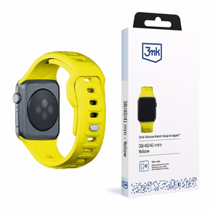 38/40/41/42 mm Yellow (small) - 3mk Silicone Watch Strap for Apple