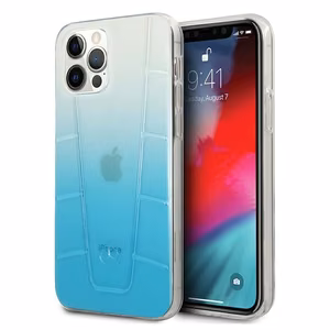 Mercedes Transparent Line dėklas telefonui iPhone 12 Pro Max - mėlynas