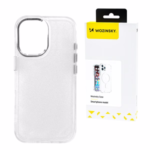Wozinsky Dėklas telefonui Samsung Galaxy S24 FE – skaidrus su blizgučiais