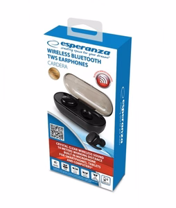 Esperanza TWS CARDERA Ausinės Bevielis Įkišamos į ausį Skambučiai / muzika Bluetooth Juoda