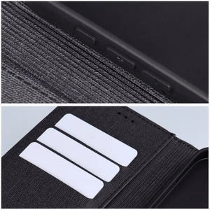 GOMMA knygos tipo dėklas telefonui Xiaomi Redmi Note 14 4G (GLOBAL - 164,84mm x 78,15mm x 8,16mm) juodas