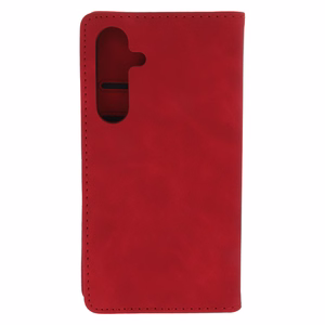 Išmanusis Suede dėklas for Samsung Galaxy S25 raudonas
