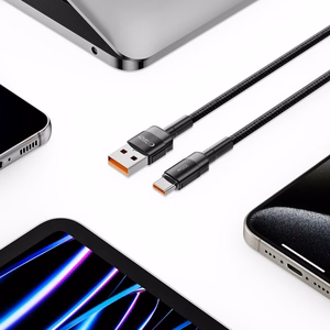 "Tech-Protect UltraBoost Evo" USB-C / USB-A kabelis 100W 5A 0,5 m - juodas