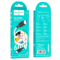 Kabelis USB-C į USB-C Hoco 3A 60W 1 m X90 baltas