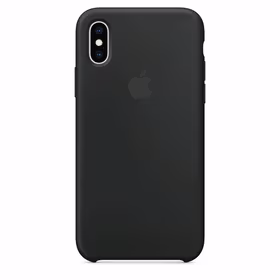 APPLE silikoninis CAS EMRWE2ZM/A IPHONE XS MAX juodas atvira pakuotė